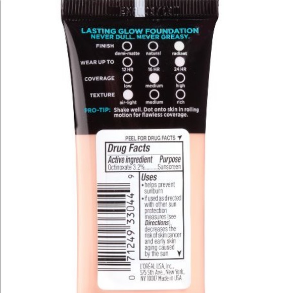 L'Oreal Infallible Pro-Glow Foundation Normal/Dry Skin with SPF 15 - Picture 3 of 12